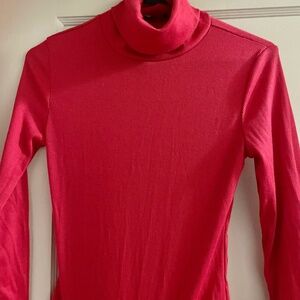 Lulus Coral Red Long Sleeve Turtleneck